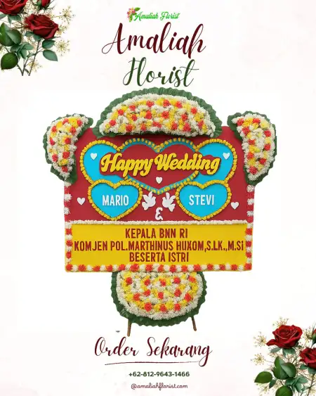 Papan Bunga Pernikahan Gerlang